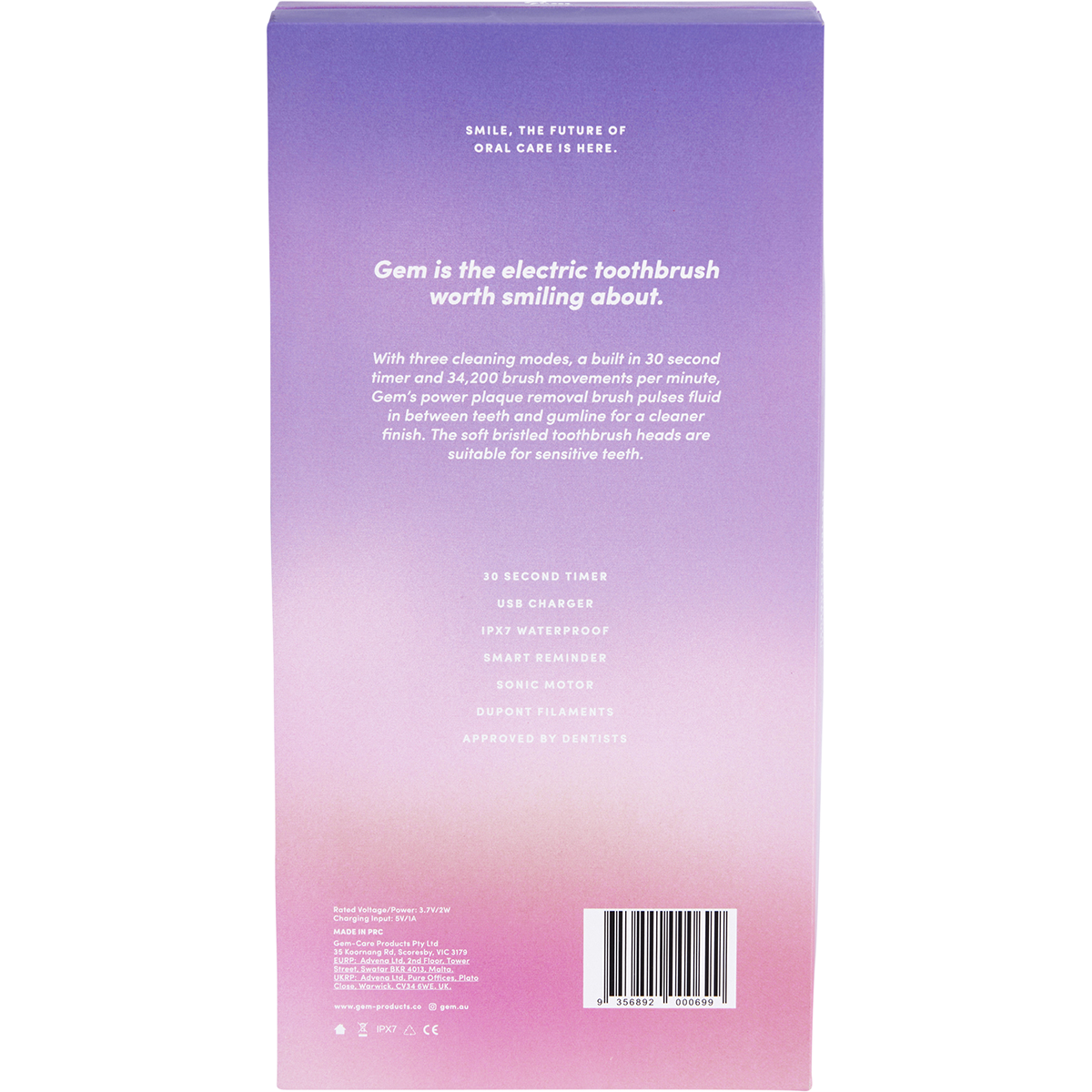GEM - Electric Toothbrush Rose