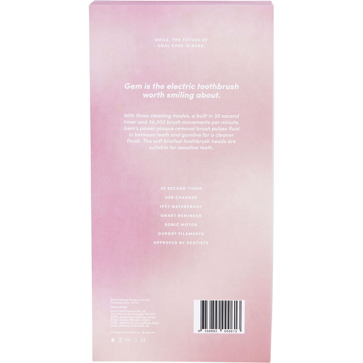 GEM - Electric Toothbrush Coconut