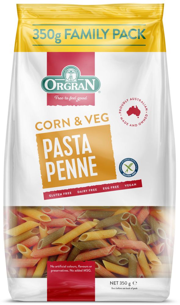 Orgran - Pasta Corn & Veg Penne G/F 350g
