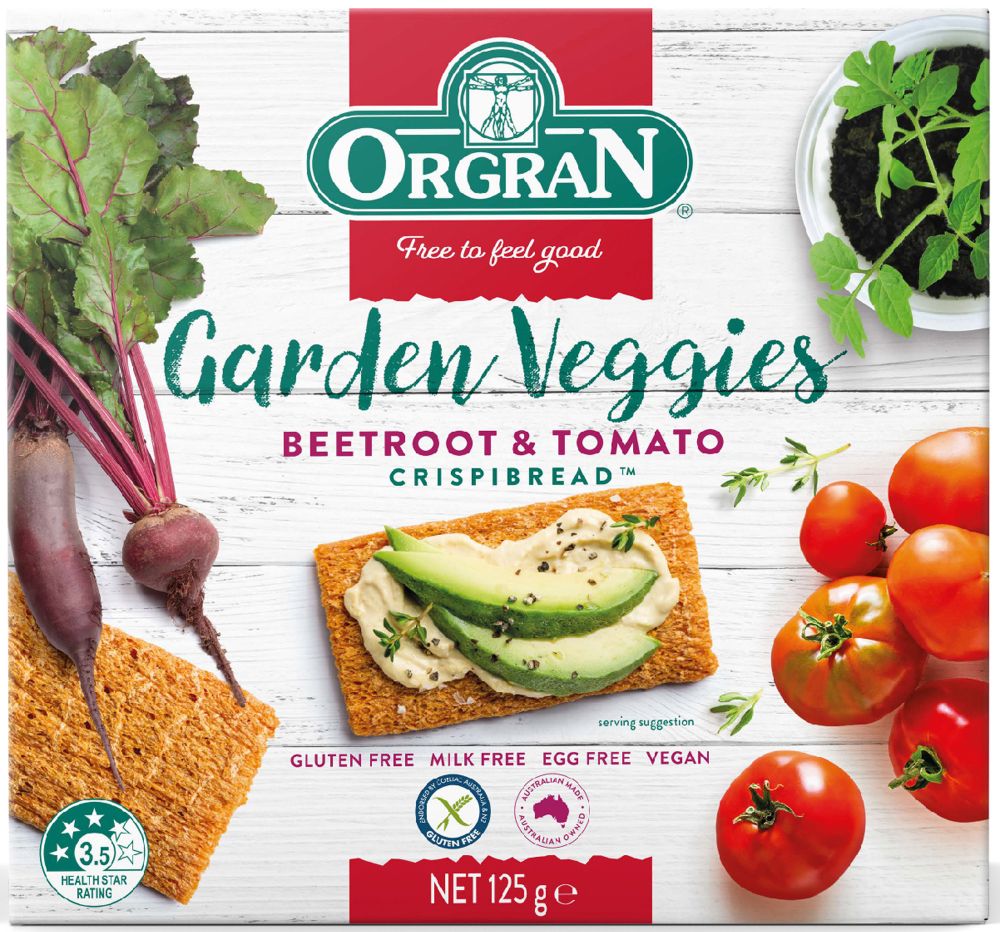 Orgran - Beetroot & Tomato Crispbread G/F 125g