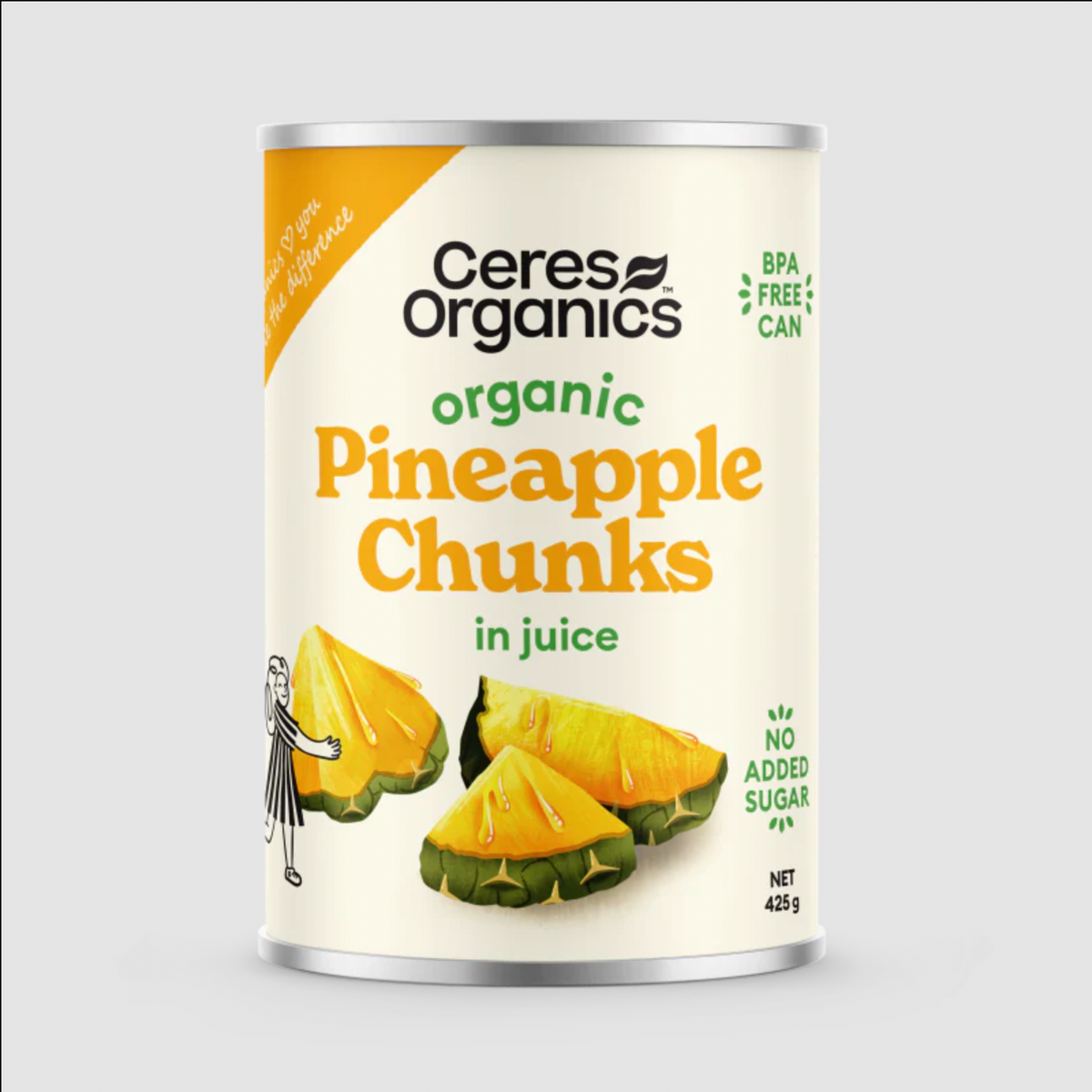 Ceres Organics - Organic Pineapple Chunks in juice 425g