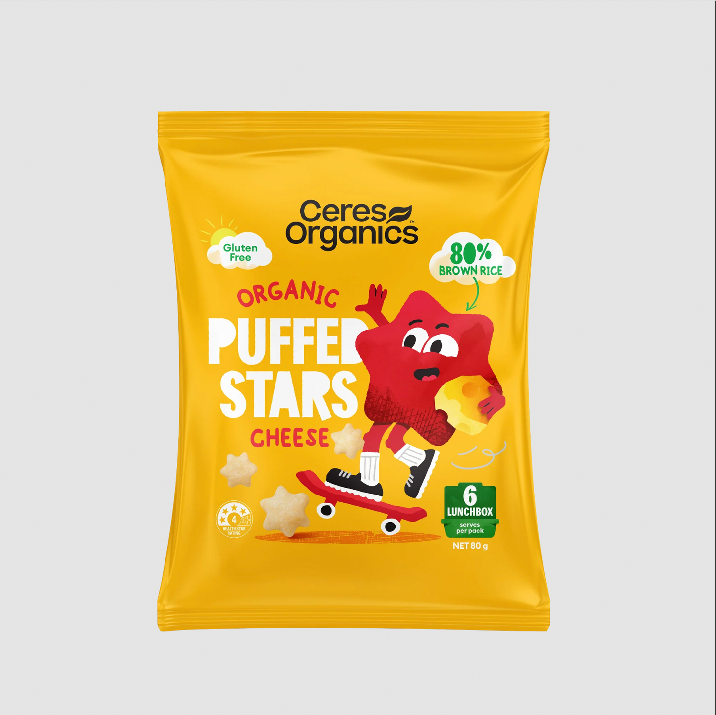 Ceres Organics - Organic Puffed Stars Cheese 80g