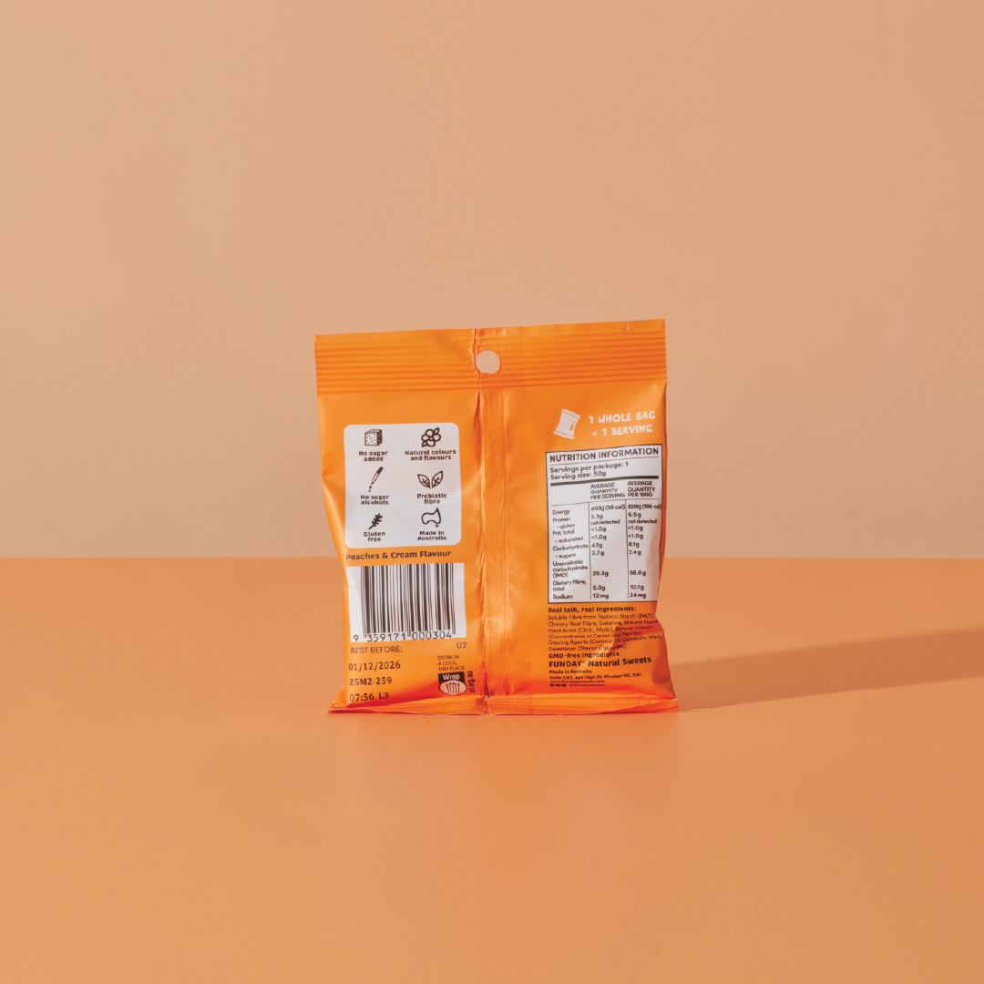 Funday Natural Sweets - Peaches & Cream 50g
