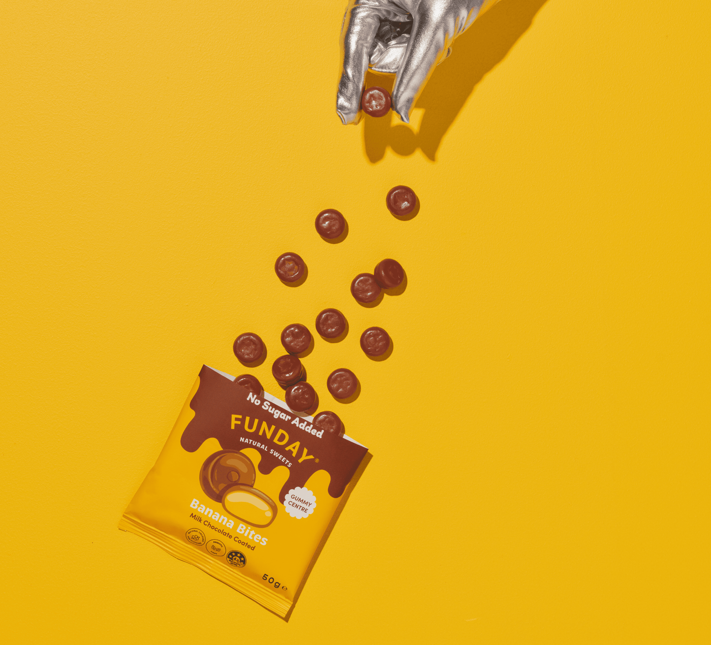 Funday Natural Sweets - Milk Chocolate Banana Bites 50g