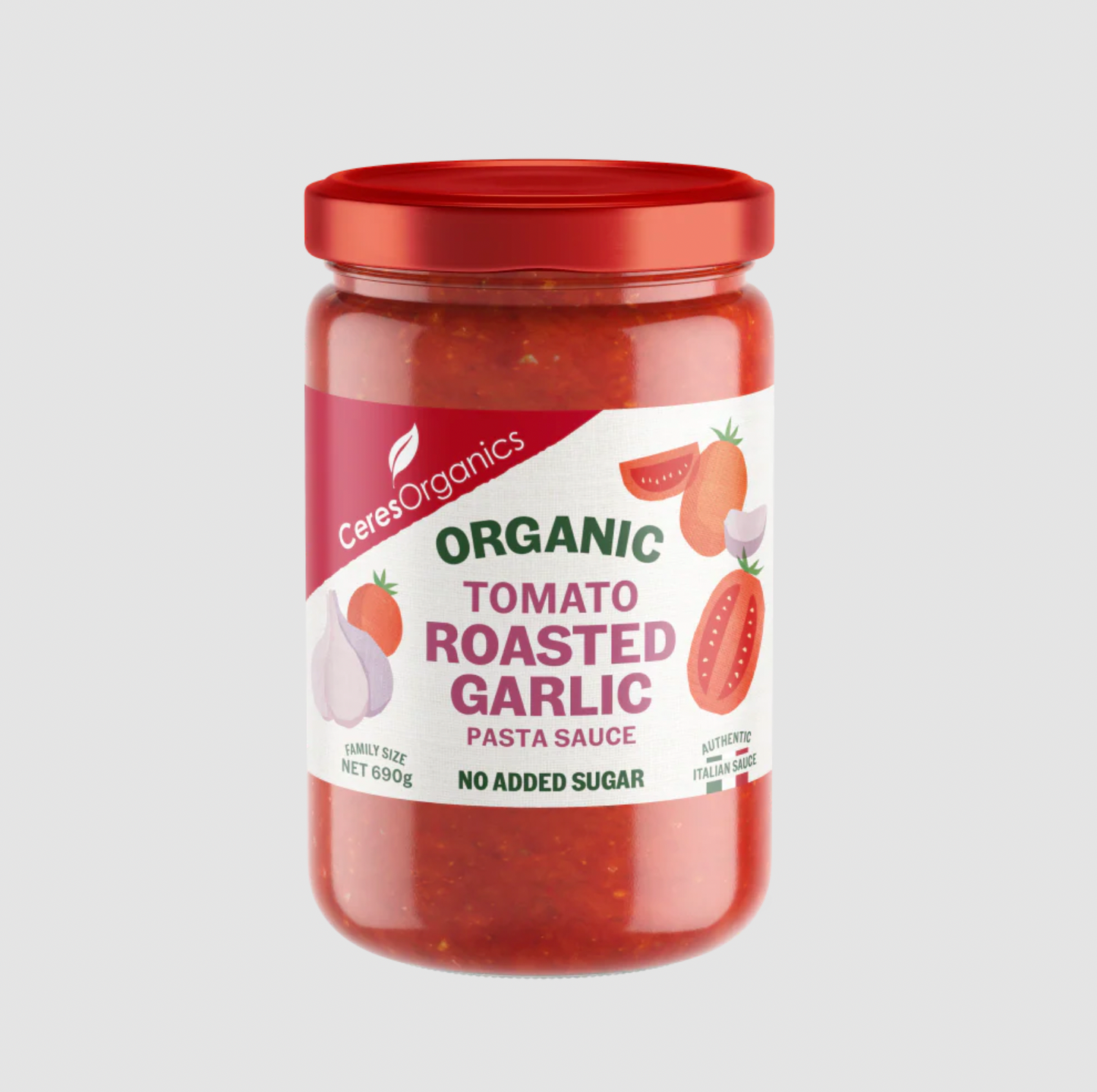 Ceres Organics - Organic Tomato Roasted Garlic Pasta Sauce 690g