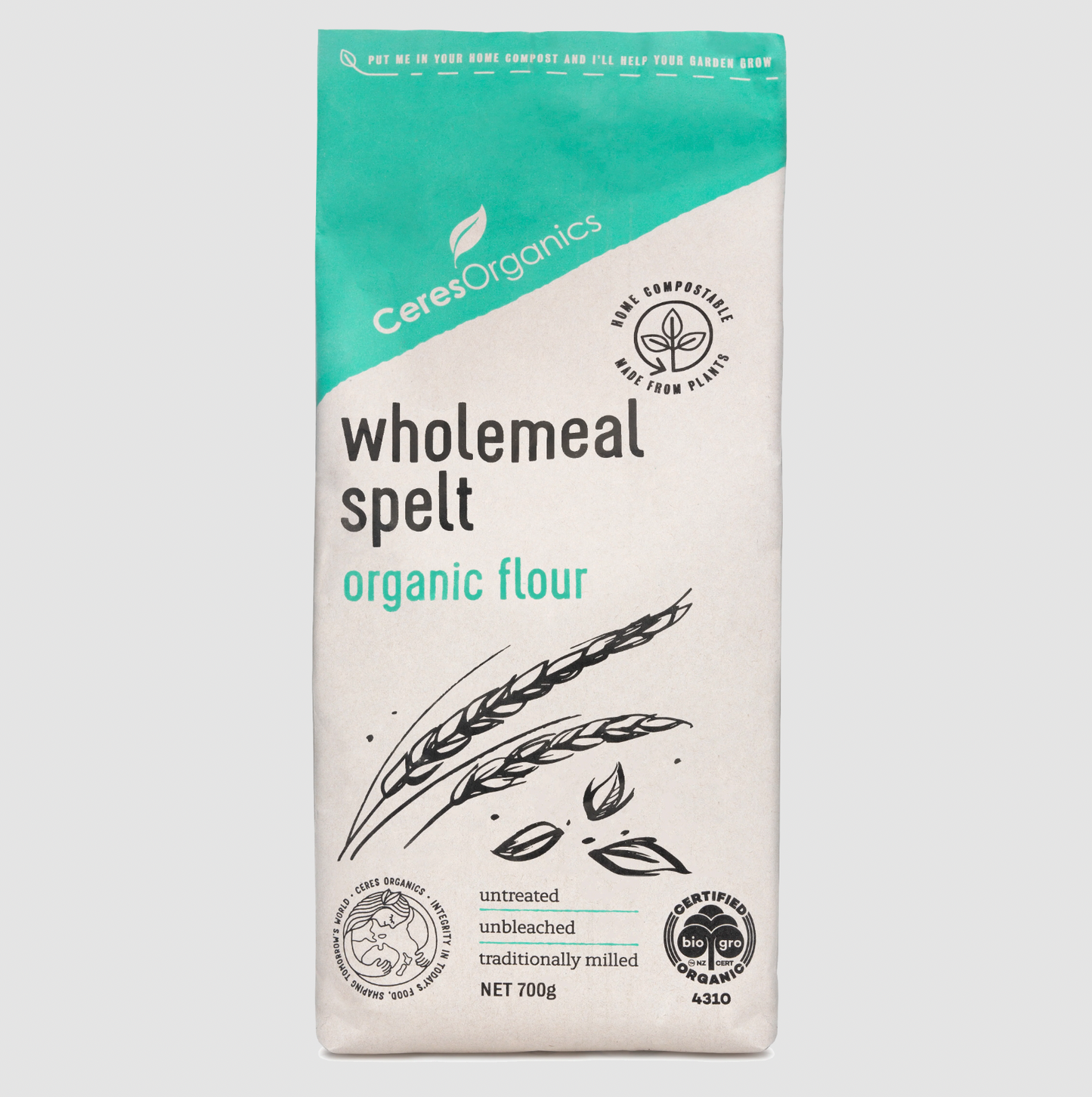 Ceres Organics - Organic Wholemeal Spelt Flour 700g