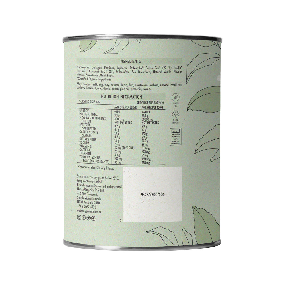 Nutra Organics - Collagen Matcha Latte 100g