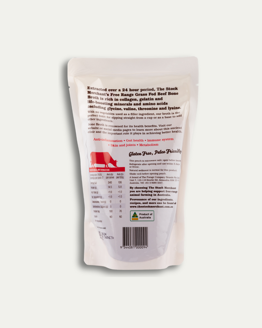 The Stock Merchant - Beef Bone Broth 500ml