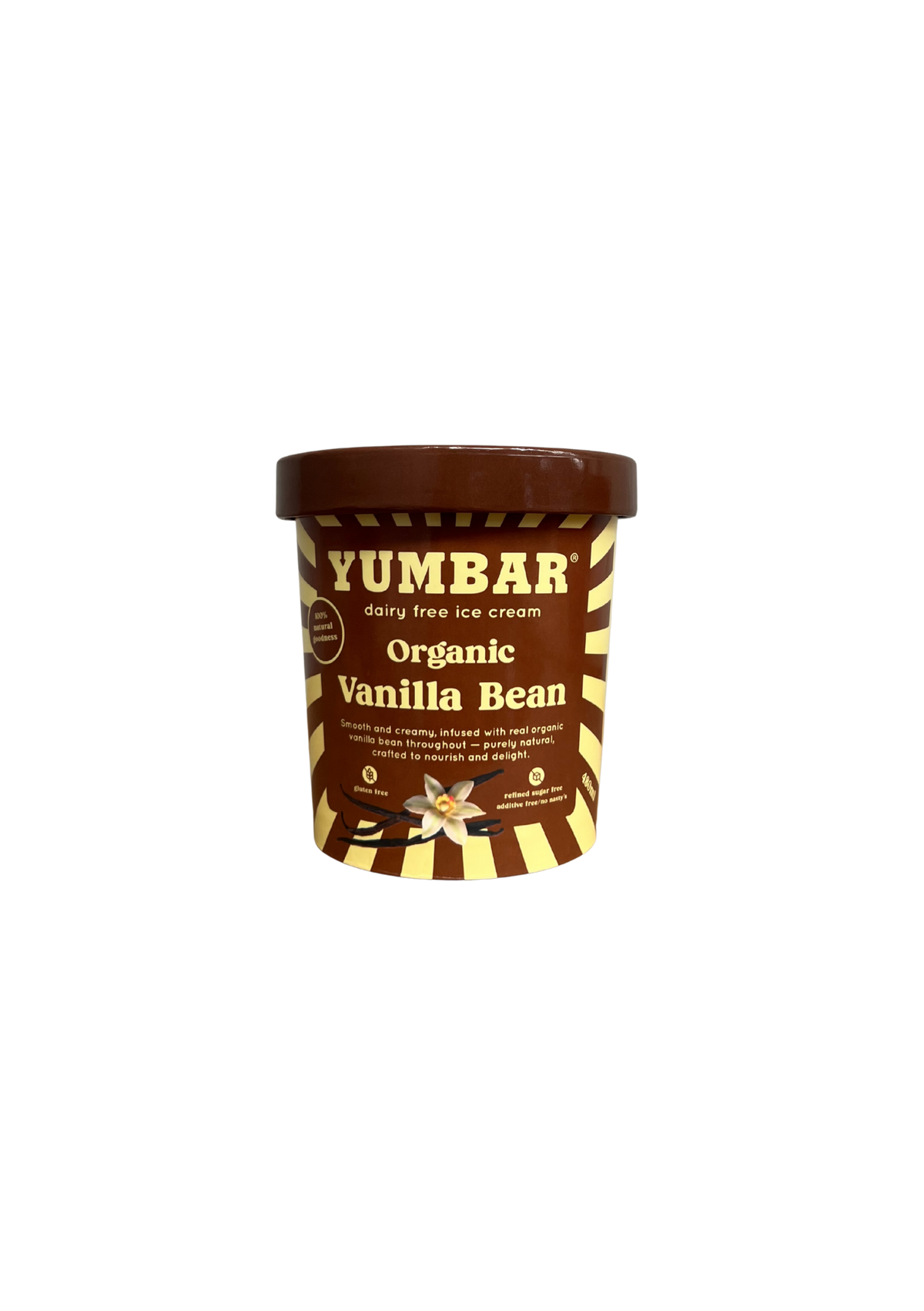 Yumbar - Organic Vanilla Bean Ice Cream Tub 480ml