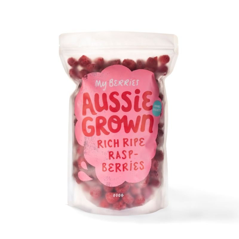 My Berries - Aussie Grown Rich Ripe Raspberries 800g