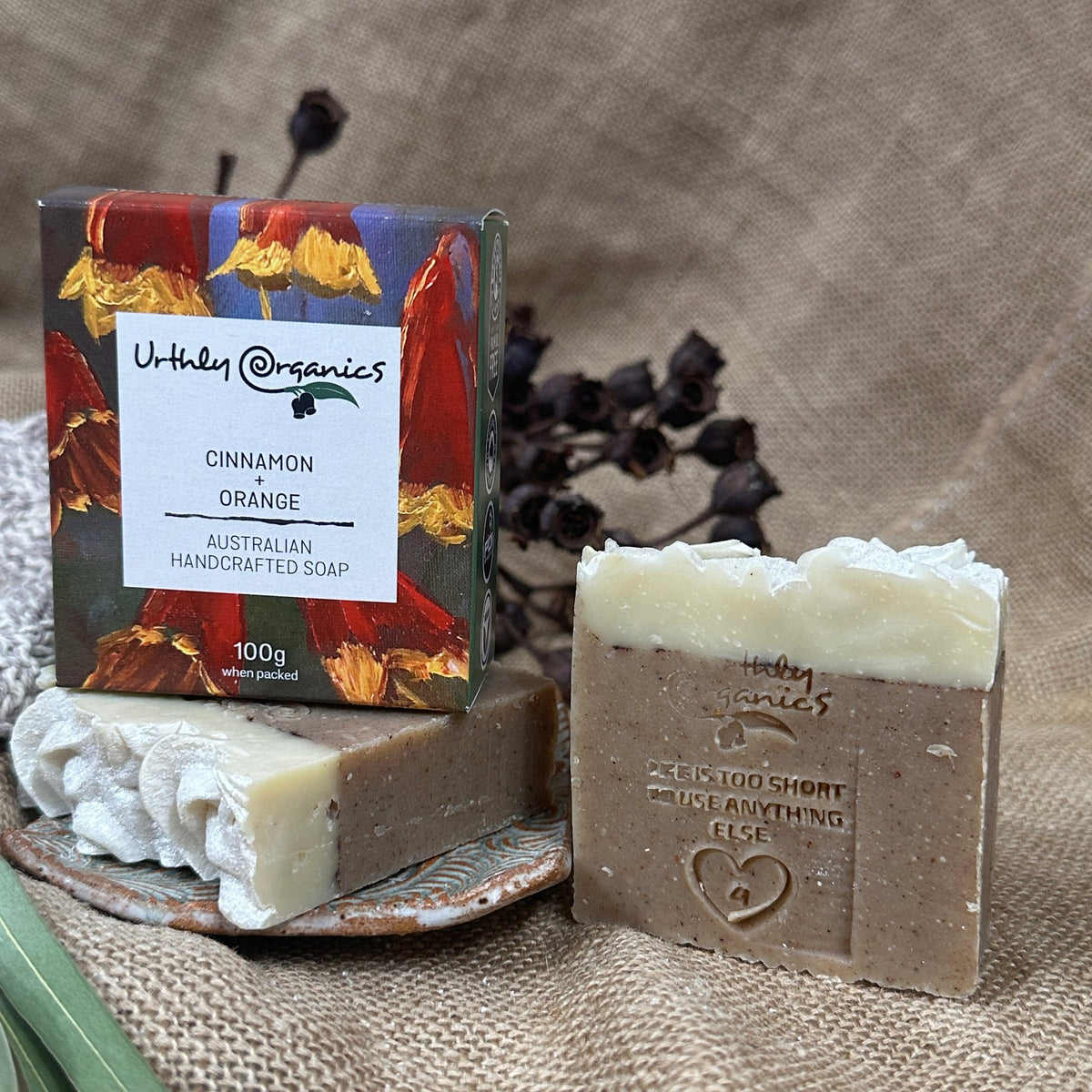 Urthly Organics - Cinnamon & Orange Soap 100g