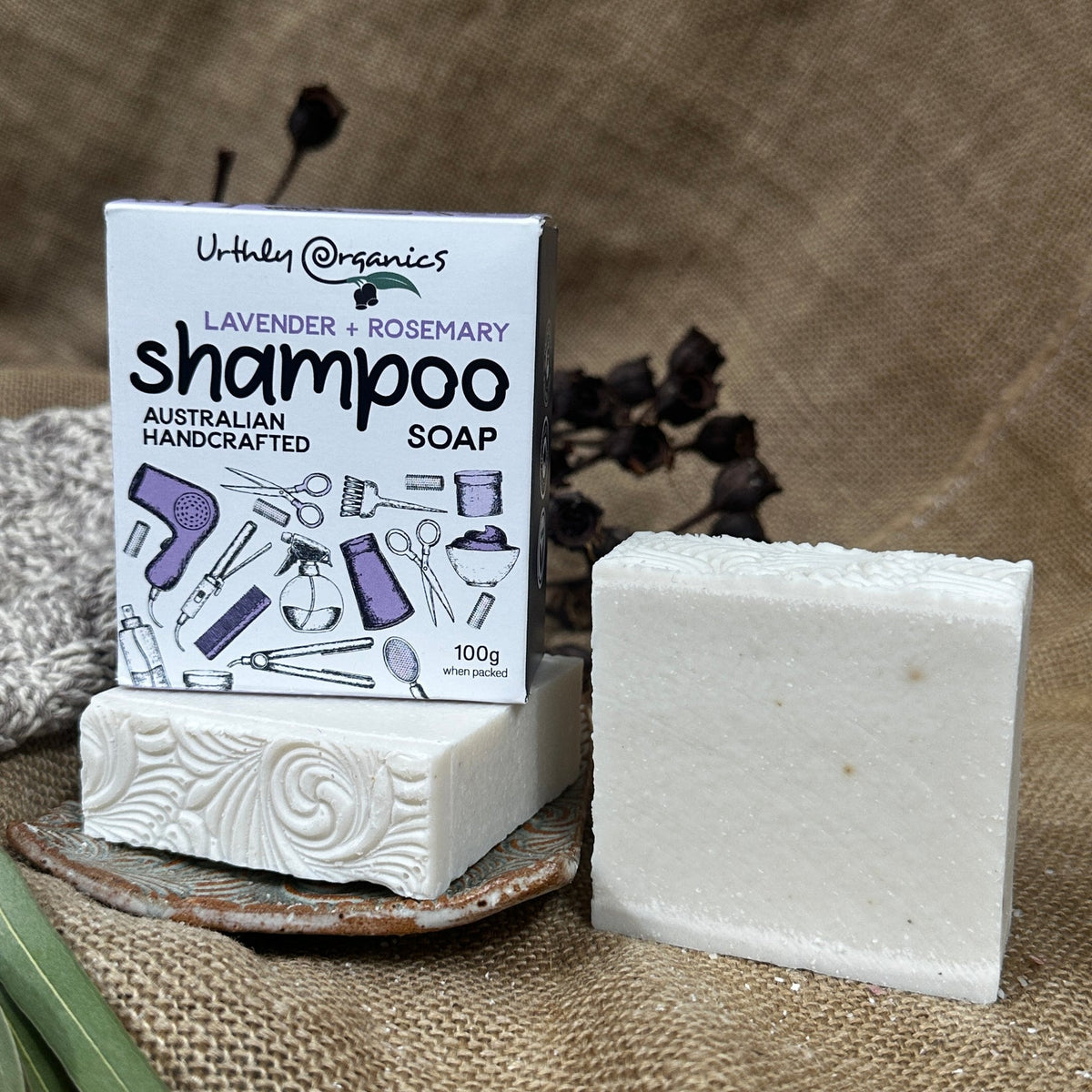 Urthly Organics - Lavender & Rosemary Hair & Body Shampoo 100g