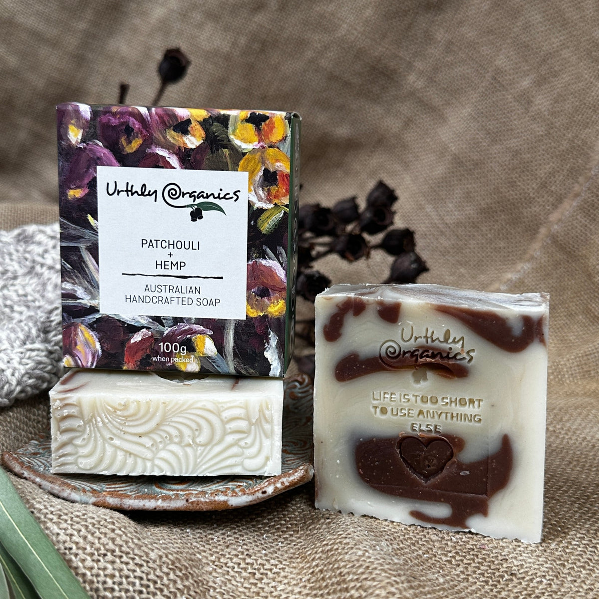 Urthly Organics - Patchouli & Hemp Soap 100g
