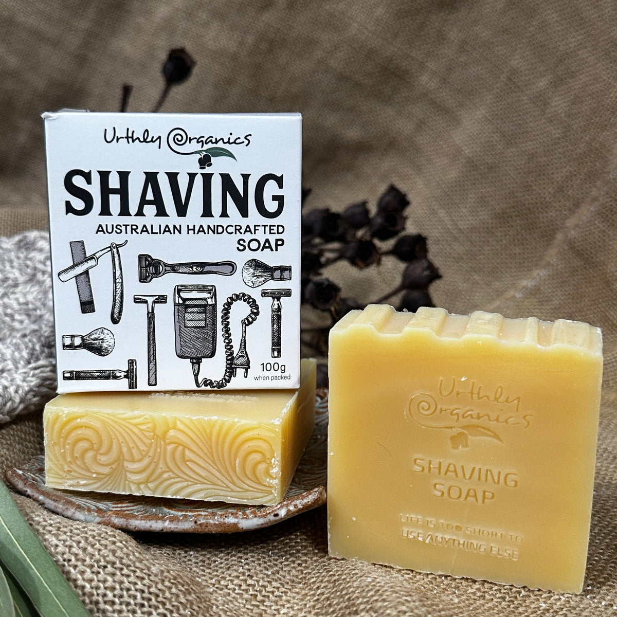 Urthly Organics - Shaving Soap 100g