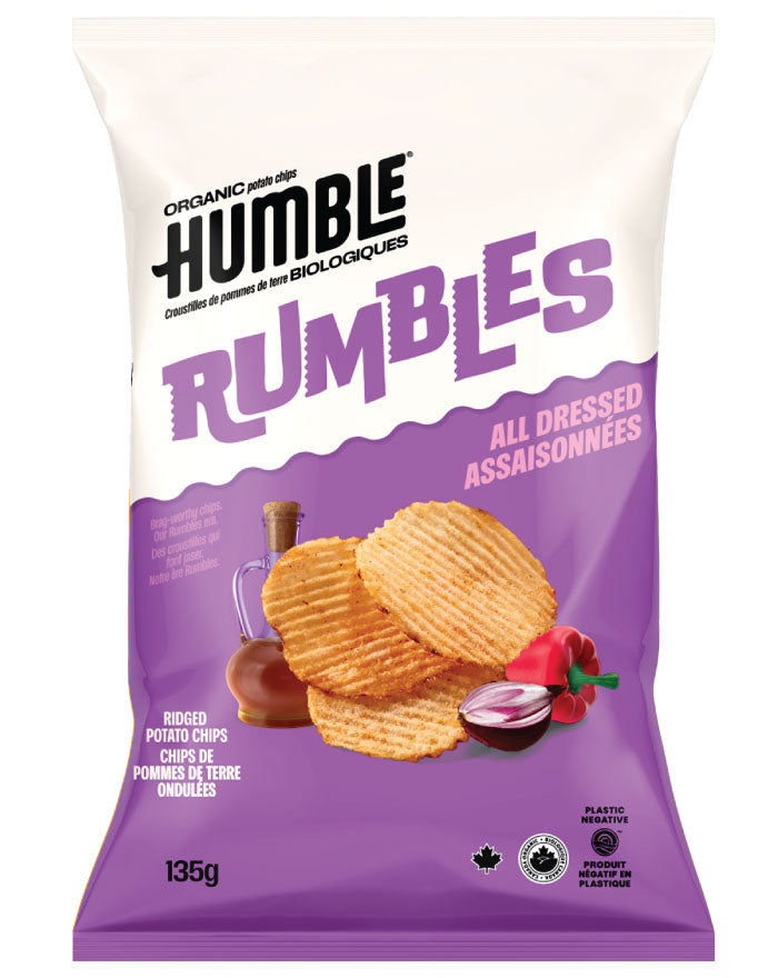Humble - Rumbles All Dressed Organic Ridged Potato Chips 135g