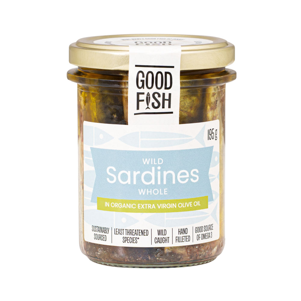 Good Fish - Sardines in Extra Virgin Olive Oil Jar 195g