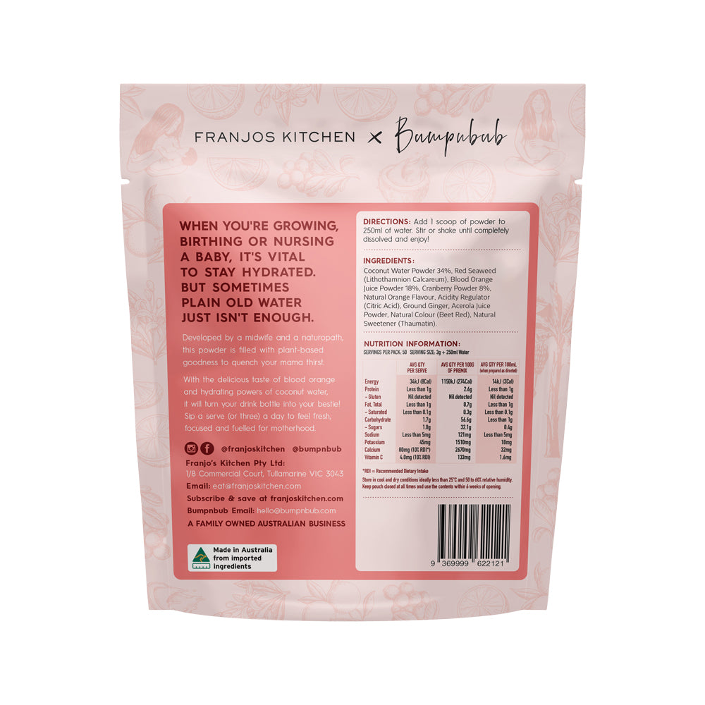 Franjo's Kitchen - Hydration Powder Blood Orange & Coconut Water 150g