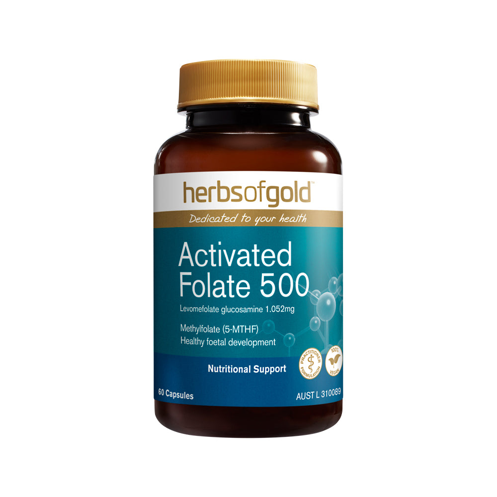 Herbs Of Gold - Activated Folate 500 60c