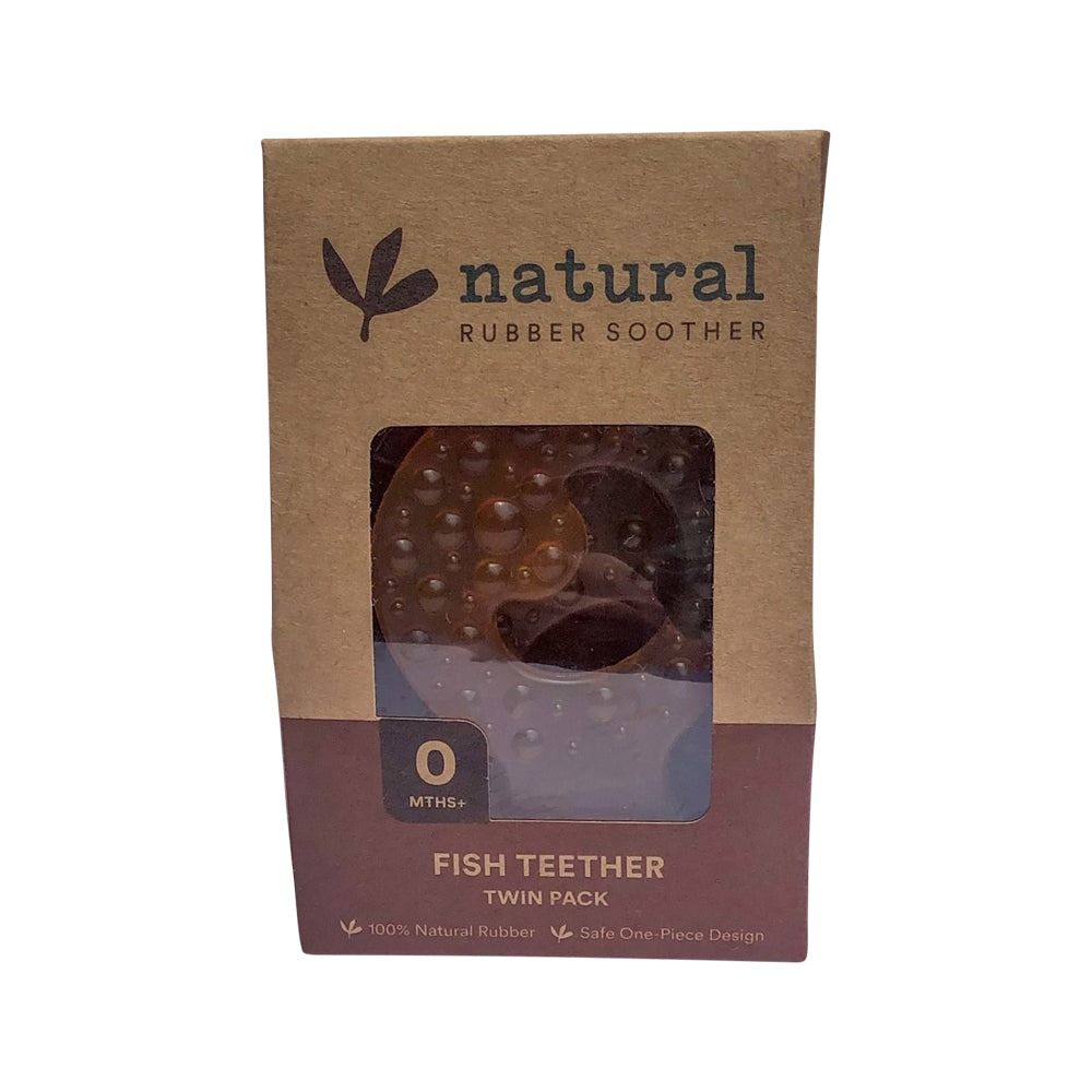 Natural Rubber Soother - Fish Teether Twin Pack