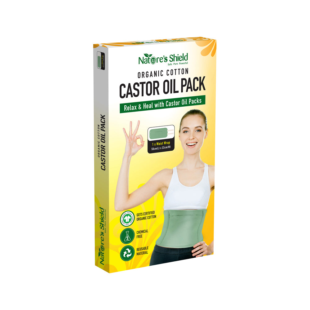 Natures Shield - Organic Cotton Castor Oil Pack Waist Wrap