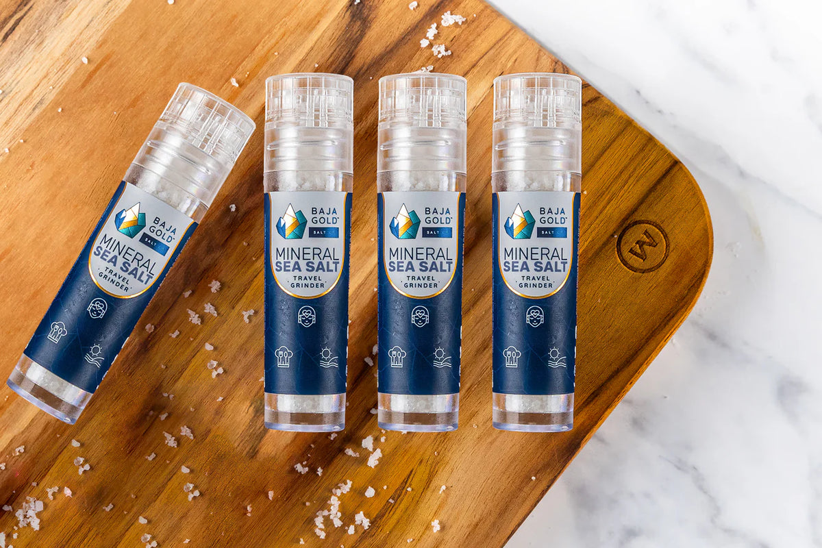 Baja Gold - Mineral Sea Salt Travel Grinder - 4 Pack x 56g 224g