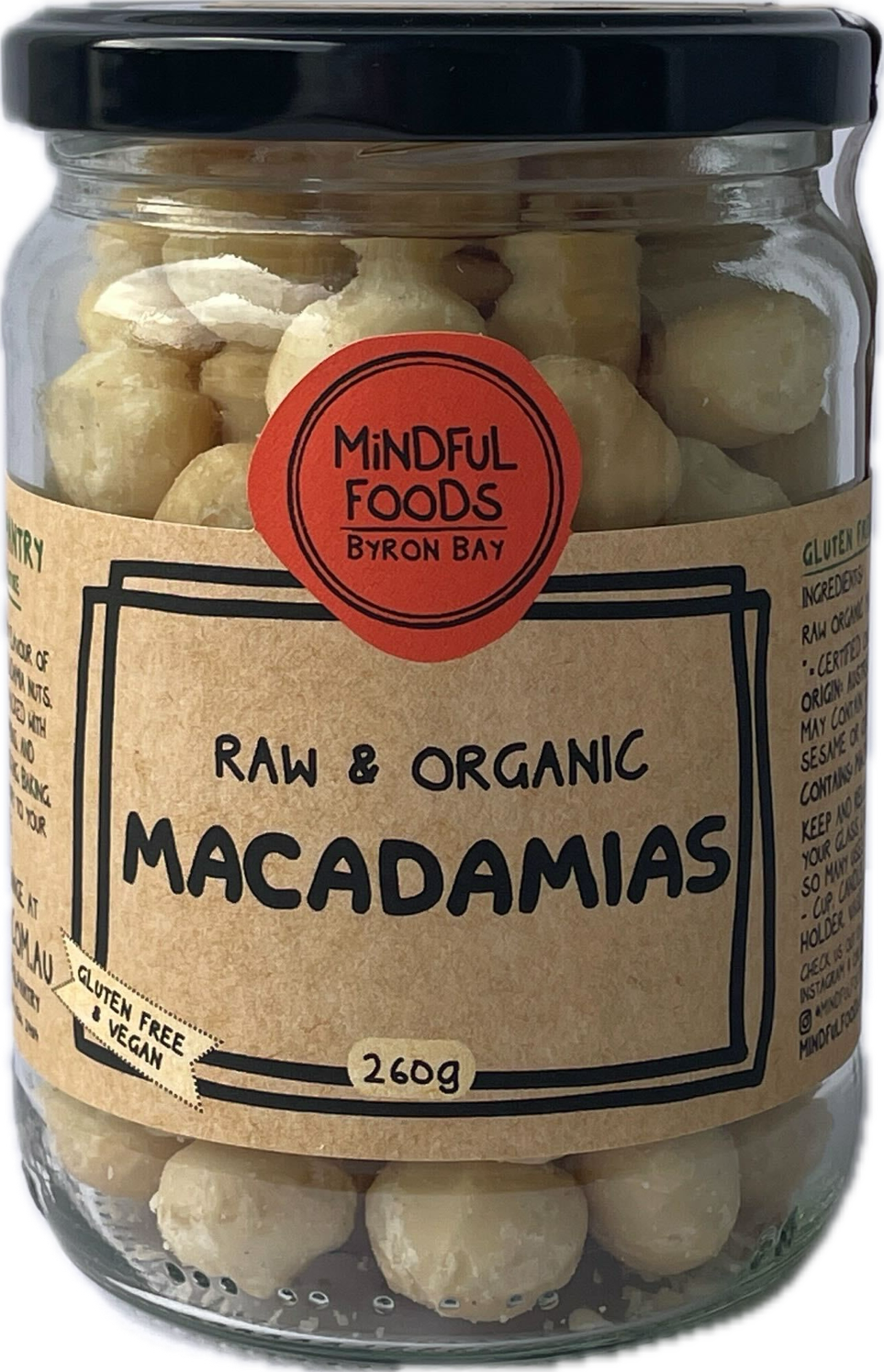 Mindful Foods - Raw Macadamias - Organic 260g