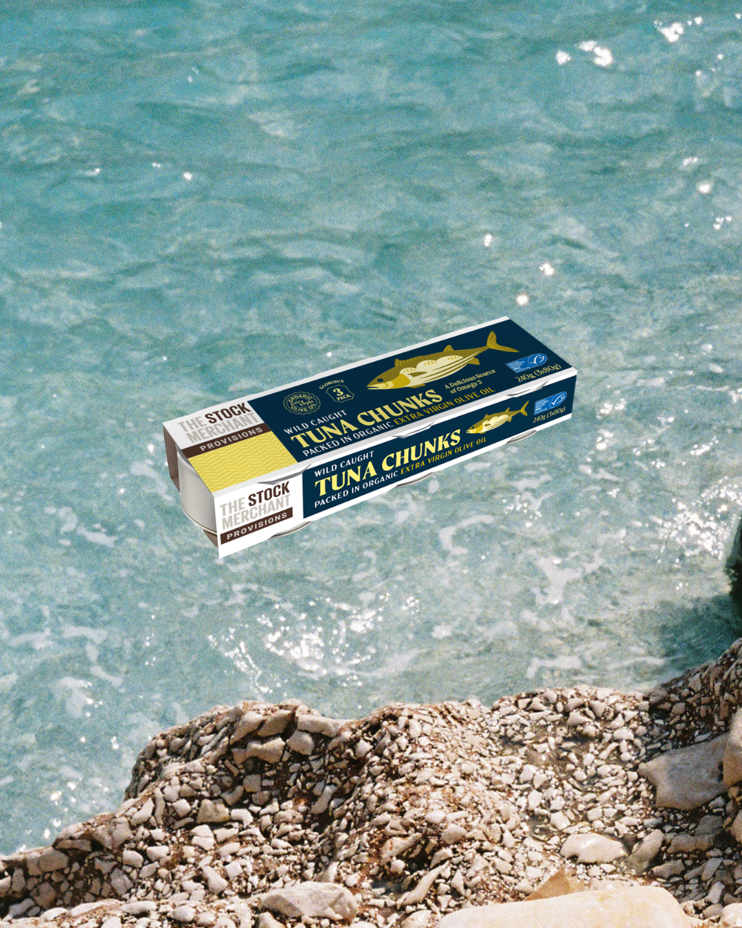 The Stock Merchant - Tuna Chunks in Organic EVOO 3 x 80g 240g