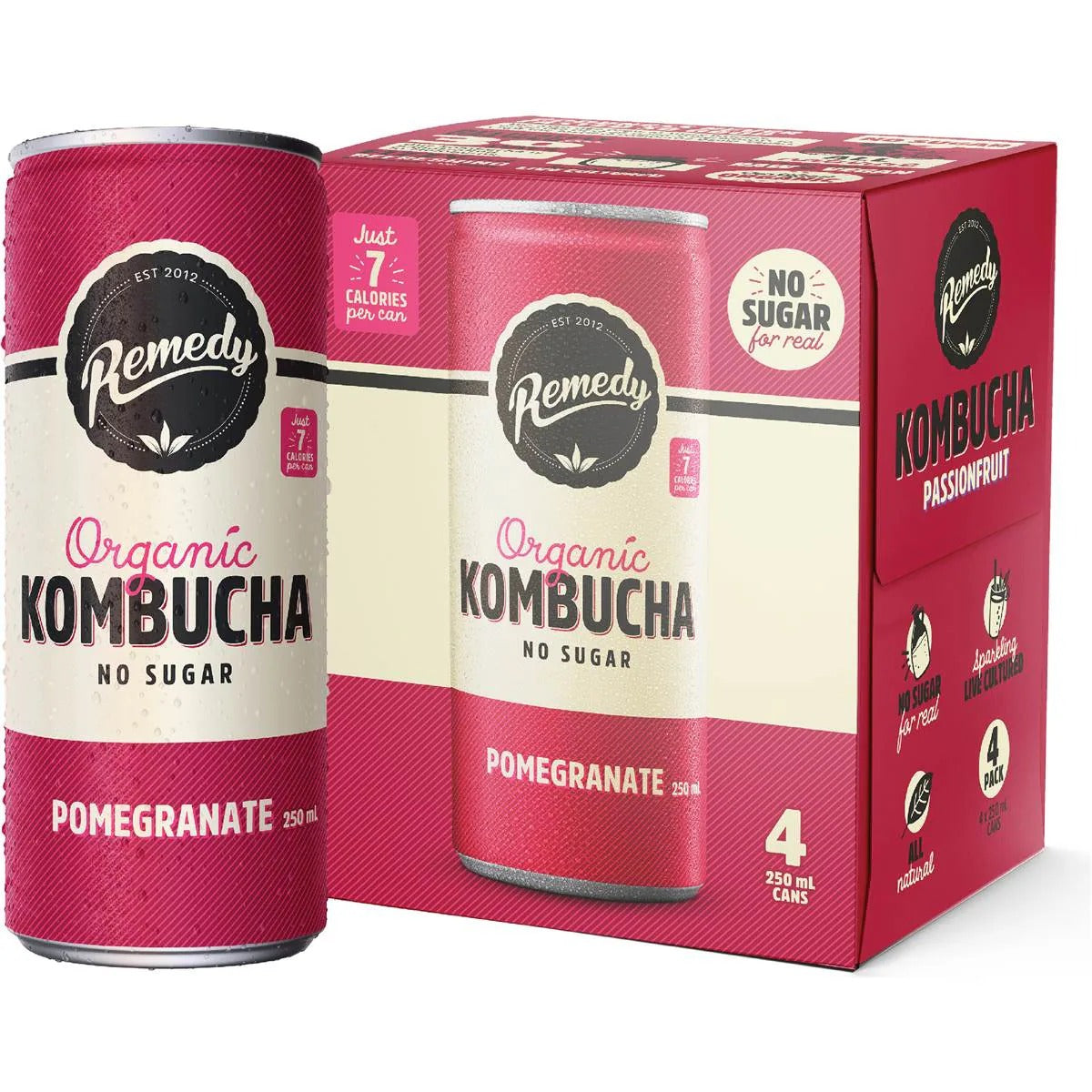 Remedy - Kombucha Pomegranate 4 x 250ml