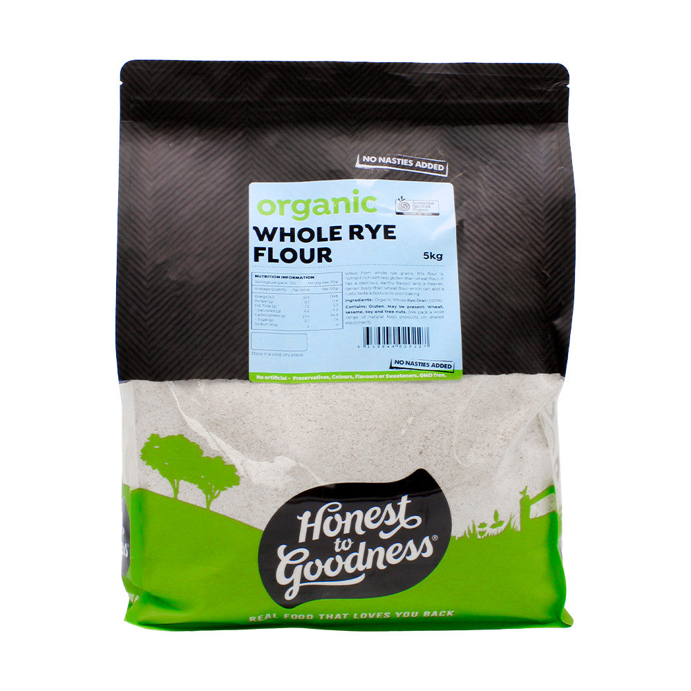 Honest to Goodness - Organic Whole Rye Flour 5kg