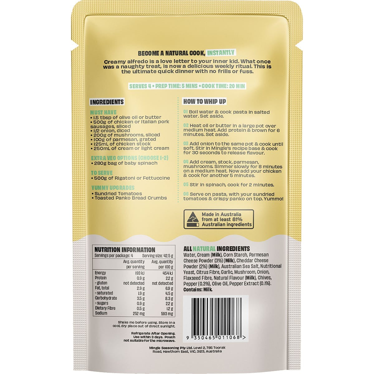 Mingle - Chicken Alfredo Recipe Base 170g