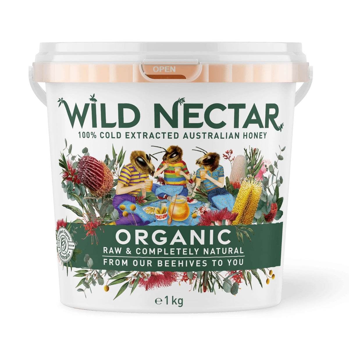 Wild Nectar - Organic Australian Honey Pail 1kg