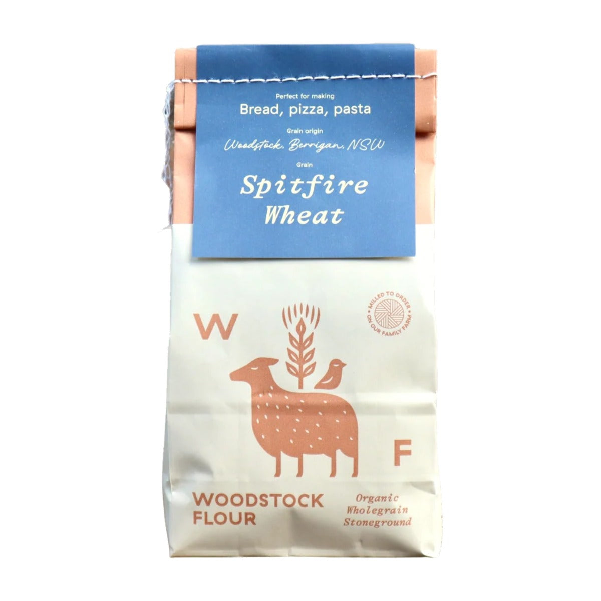 Woodstock Flour - Organic Spitfire Wholewheat Flour UPDATE BARCODE 12.5kg
