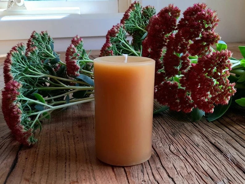 The Kind Candle Company - Beeswax Pillar Candle 5cm x 8cm