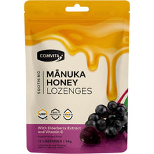 Comvita - Manuka Honey Lozenges Elderberry Extract & Vitamin C 12 x 4.5g 54g