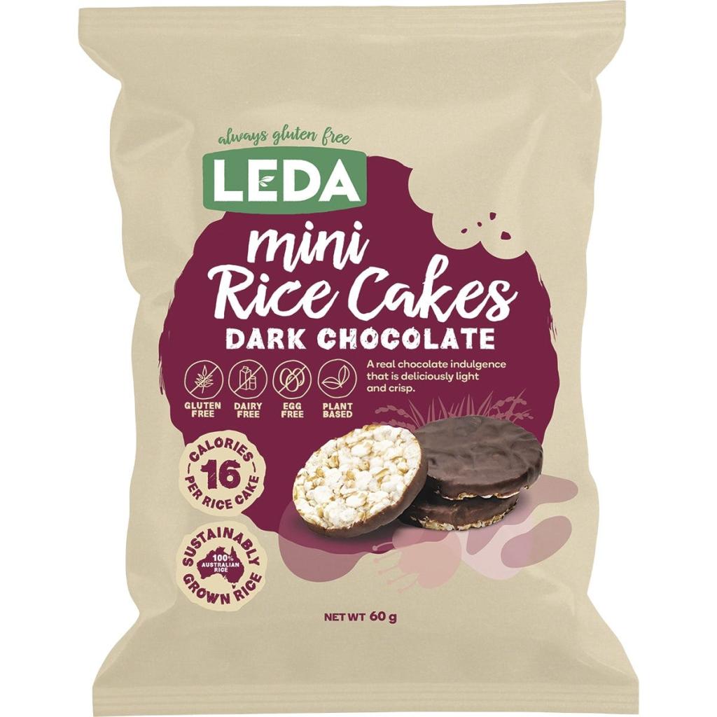 Leda - Mini Rice Cakes Dark Chocolate 60g