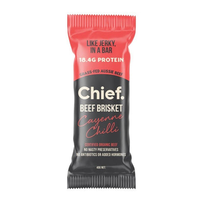 Chief Nutrition - Grass Fed Beef Bar - Beef & Chilli 40g