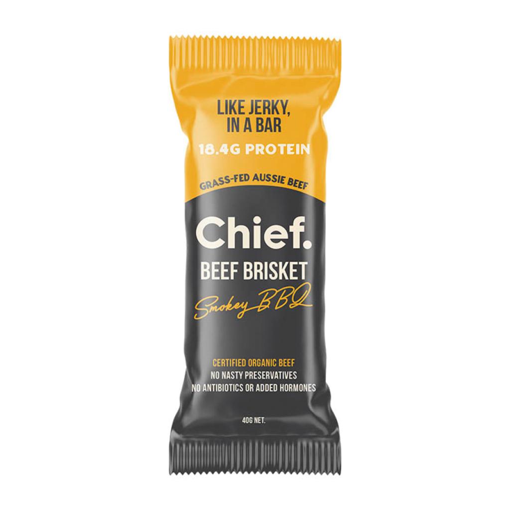 Chief Nutrition - Grass Fed Beef Bar - Smokey BBQ 40g