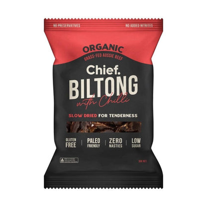 Chief Nutrition - Grass Fed Biltong - Beef & Chilli 30g