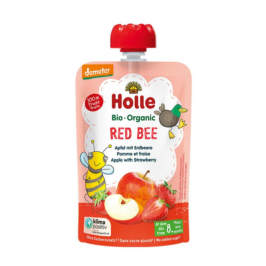 Holle - Organic Red Bee - Apple with Strawberries 100g