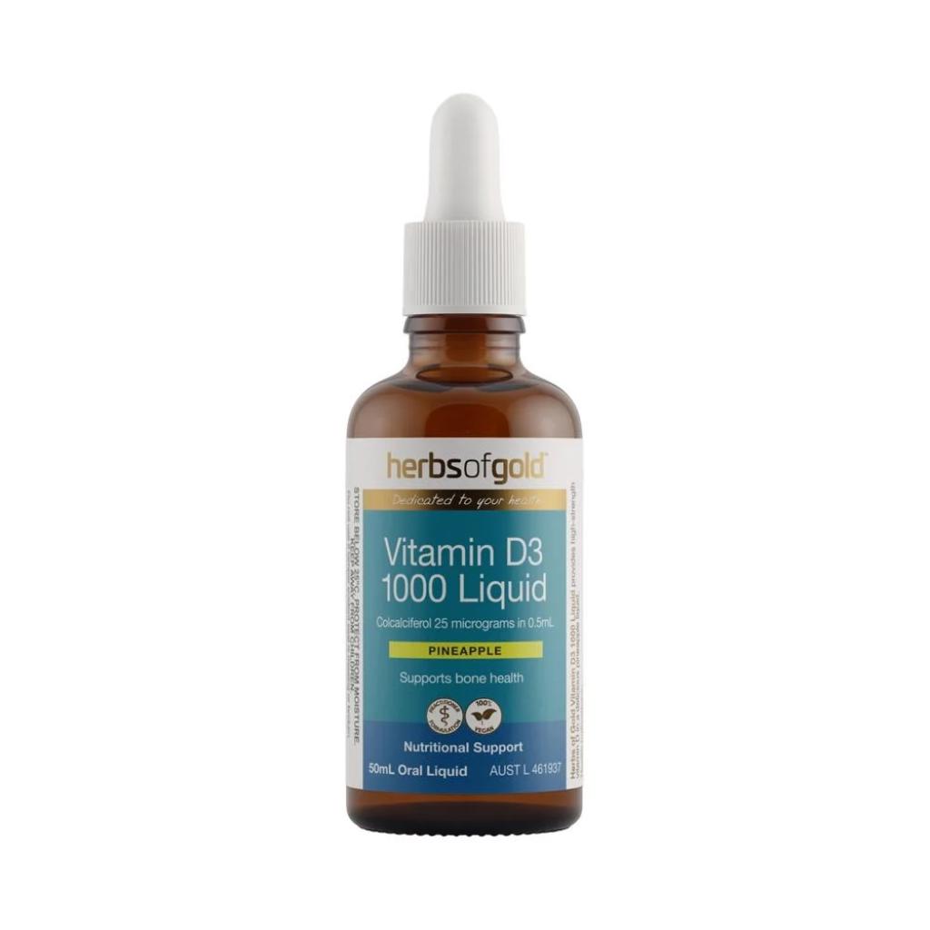 Herbs of Gold - Vitamin D3 1000 Pineapple 50ml
