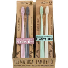 The Natural Family Co. - Bio Toothbrush (Twin Pack) Soft - Assorted Colours 2pk