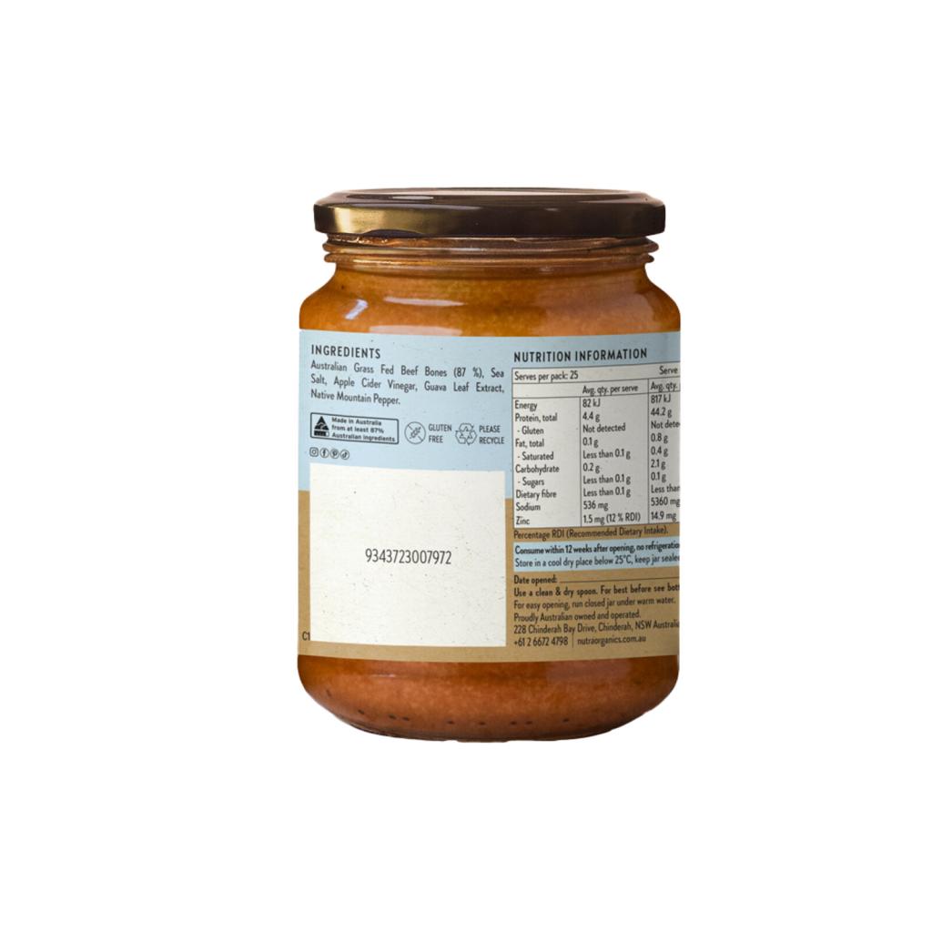 Nutra Organics - Beef Bone Broth Concentrate - Natural Beef 250g