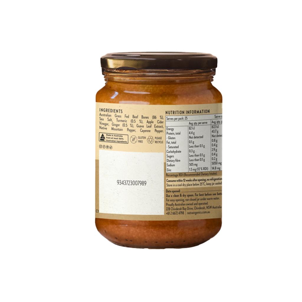 Nutra Organics - Beef Bone Broth Concentrate - Turmeric Ginger 250g