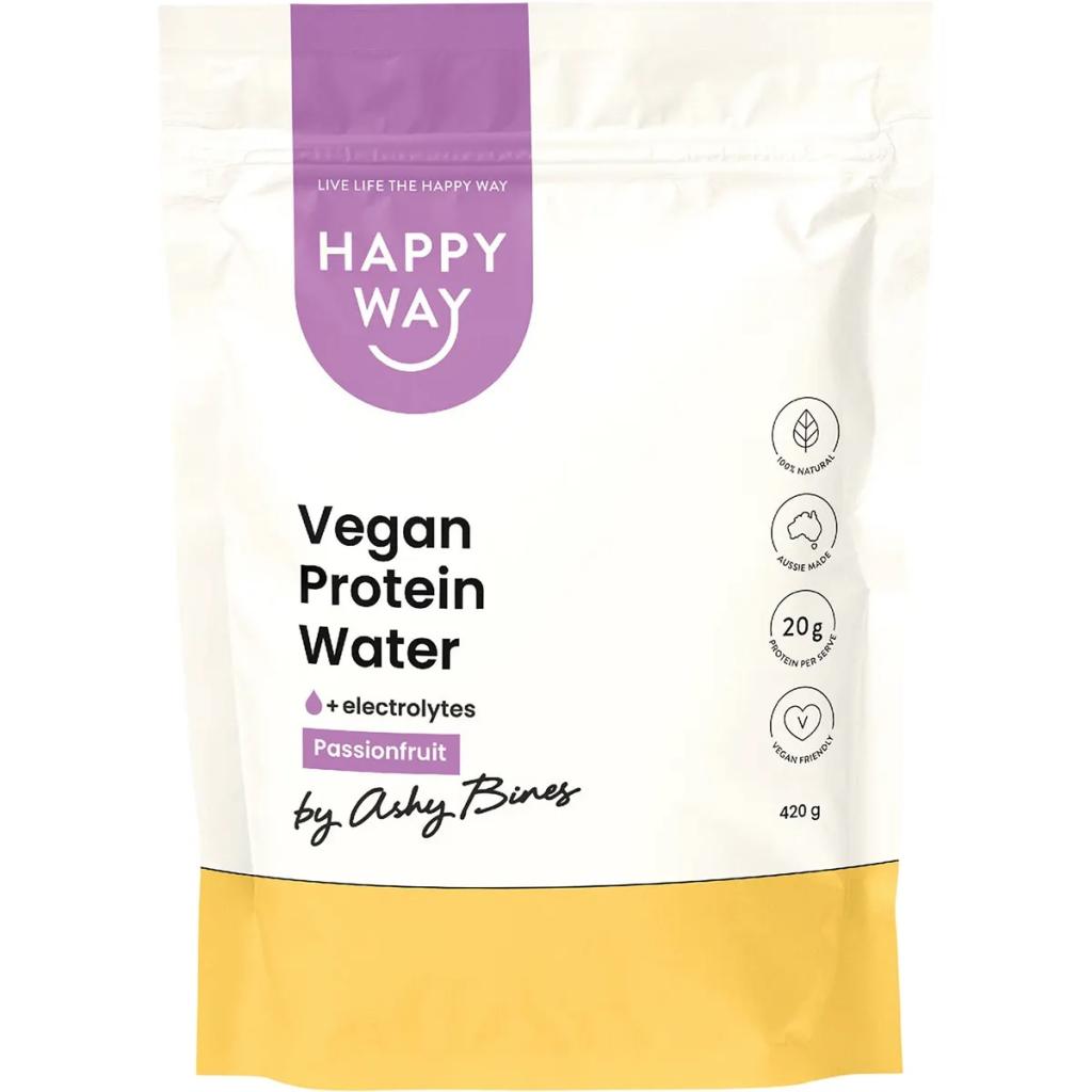 Happy Way - Ashy Bines Vegan Protein Water Passionfruit 420g