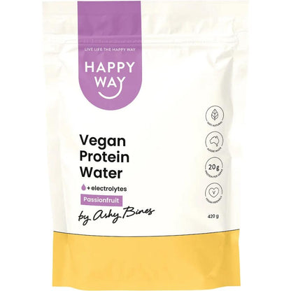 Happy Way - Ashy Bines Vegan Protein Water Passionfruit 420g