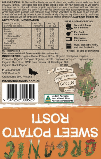 Bite Me - Organic Sweet Potato Rosti 300g