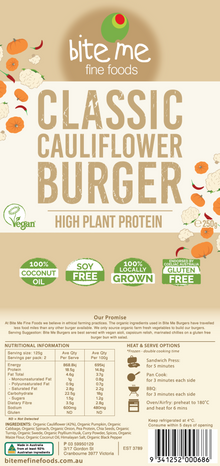 Bite Me - Classic Cauliflower Burger 250g