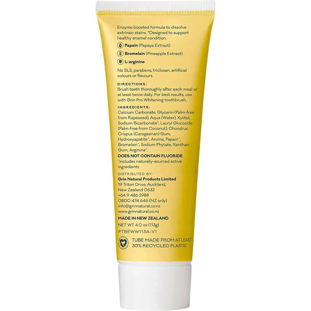 Grin - Pro Toothpaste Enzyme Whitening Nano-Hydroxyapatite 113g
