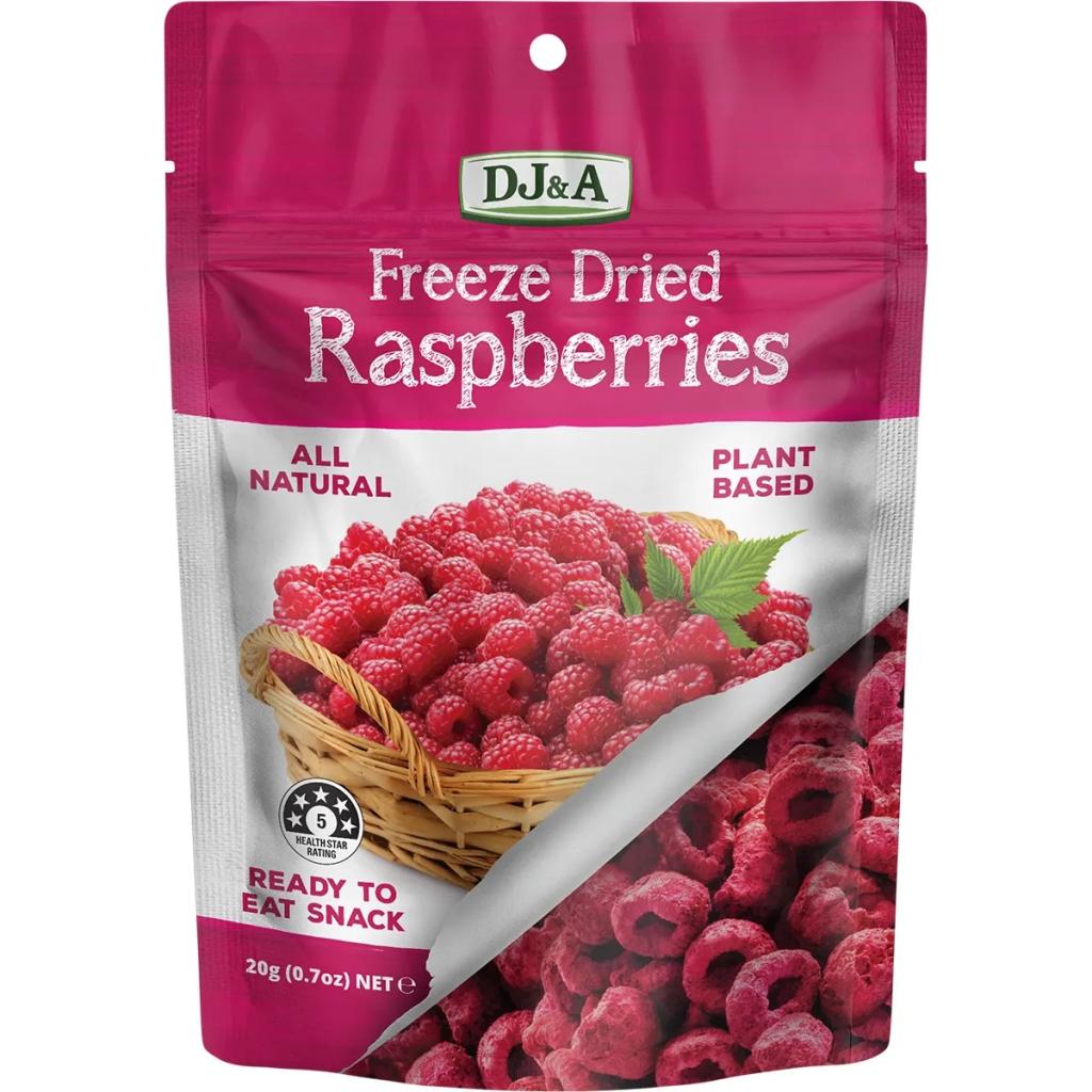 DJ&A - Freeze Dried Raspberries 20g