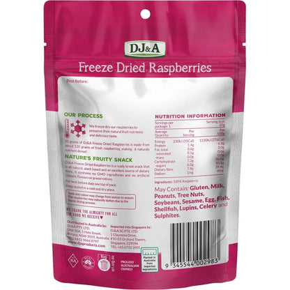 DJ&A - Freeze Dried Raspberries 20g